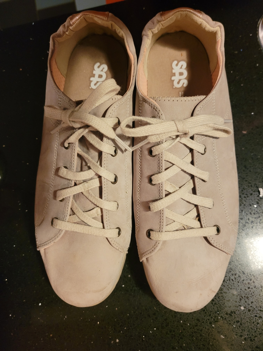 SAS Women's Blush/Taupe Lace-Up Casual Sneakers